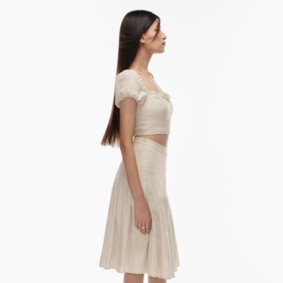 Aritzia Wilfred Wander Linen Blouse | Green | Size M - Picture 6 of 11